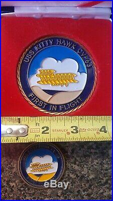 USS Kitty Hawk CV-63 Aircraft Carrier Navy Flight Challenge Coin & Medallion