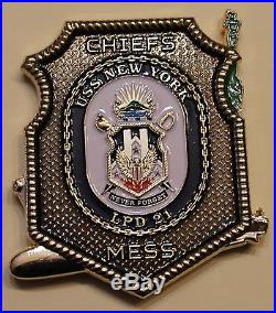 USS New York (LPD-21) Chief's Mess CPO Navy Challenge Coin