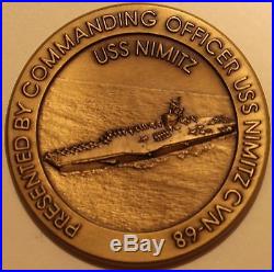 USS Nimitz (CVN-68) Commanding Officer Bonze Navy Challenge Coin