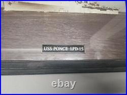USS PONCE LPD -15 FRAMED NAVY HOSTORY 20.5x16.5