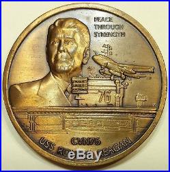 USS Ronald Reagan (CVN-76) Aircraft Carrier Commander Navy Challenge Coin