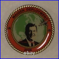 USS Ronald Reagan CVN-76 Aircraft Carrier Maiden Deployment Navy Challenge Coin