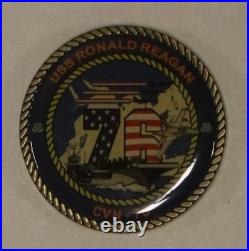 USS Ronald Reagan CVN-76 Aircraft Carrier Maiden Deployment Navy Challenge Coin