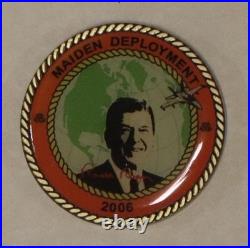 USS Ronald Reagan CVN-76 Aircraft Carrier Maiden Deployment Navy Challenge Coin