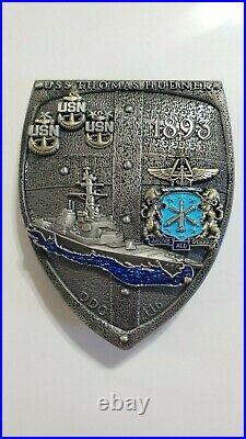USS Thomas Hudner (DDG 116) and VFA-32 CPO Mess Navy Chief Challenge Coin Set