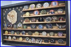 US Air Force CMSgt Chief Challenge Coin Flag Display Holds 60 Coins Made USA
