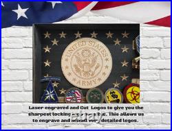 US Air Force CMSgt Chief Challenge Coin Flag Display Holds 60 Coins Made USA