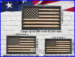 US Coast Guard Coin Flag Display Handmade USA Challenge Coin Holder USCG