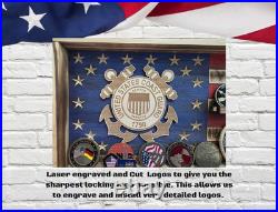 US Coast Guard Coin Flag Display Handmade USA Challenge Coin Holder USCG