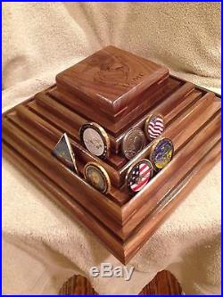 US Marine Corps Army Navy Airforce Challenge Coin Holder Poker Chip Display