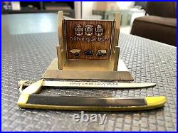 US NAVY Samurai Sword Stand Cutlass Class 125 Years Celebration Set Chief Coin
