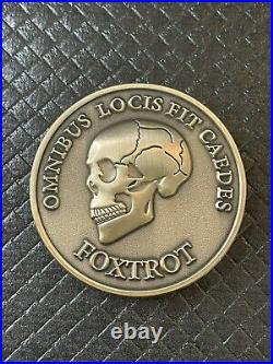 US NAVY Seal Team 7 TU3 Foxtrot Platoon NSW Skull Chief Challenge Coin Bronze