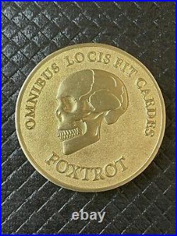 US NAVY Seal Team 7 VII TU3 Foxtrot Platoon NSW Skull Chief Challenge Coin Gold