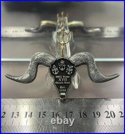 US NAVY Seal Team XVII 17 Chiefs Mess Coin Bull Trident Skull Rare Serial # 028