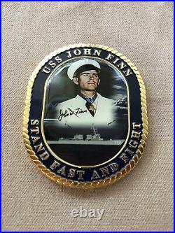 US NAVY USS John Finn DDG-113 Medal Of Honor Challenge Coin
