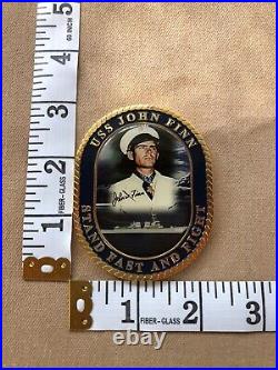 US NAVY USS John Finn DDG-113 Medal Of Honor Challenge Coin