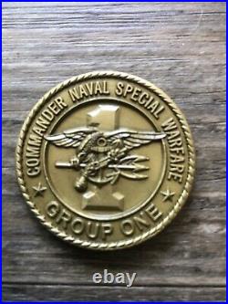 US Naval Special Warfare Group 1 NSWG-1 Navy Seal Commanders challenge coin RARE