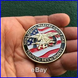 US Naval Special Warfare Group 1 Training TRADET UDT SEAL Code Challenge Coin