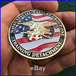 US Naval Special Warfare Group 1 Training TRADET UDT SEAL Code Challenge Coin