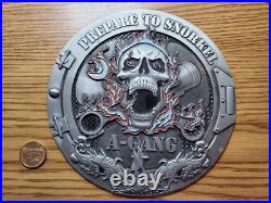 US Navy A-Gang HUGE Challenge Coin Medallion USN Submariner Hatch VERY RARE