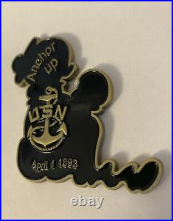 US Navy CPO Chief Mess Sweet Pea Popeye Sailor Cartoon Anchor Up Challenge Coin