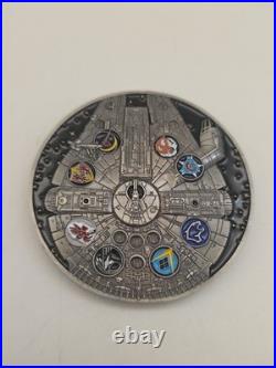 US Navy CVW 17 Challenge Coin Death Star Millennium Falcon