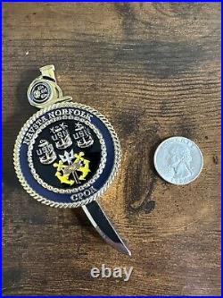 US Navy Challenge Coin Naval Station Norfolk CPOA Chiefs Mess CPO