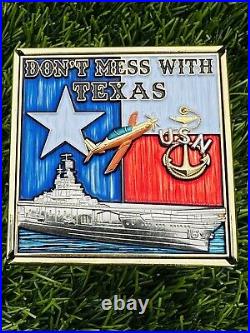 US Navy Chief Petty Officer Challenge Coin Texas CPO Mess Hatbox