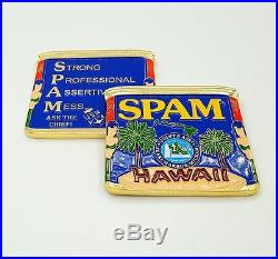US Navy Chief SPAM Joint Base Pearl Harbor Hickam Hawaii CPO Mess Challenge Coin