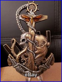 US Navy Chief challenge coin cpo Hawaii Anchor! Davy Jones non nypd msg