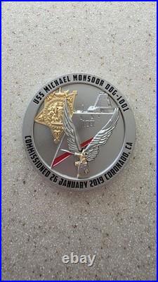 US Navy DDG 1001 USS MICHAEL MONSOOR commissioning Challenge Coin