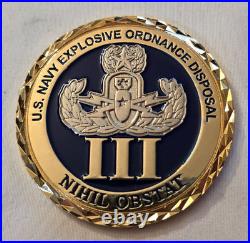 US Navy Explosive Ordnance Disposal EOD Mobile Unit 3 CO CMC Challenge Coin