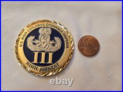 US Navy Explosive Ordnance Disposal EOD Mobile Unit 3 CO CMC Challenge Coin