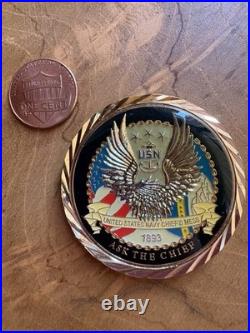 US Navy HSC-21 Blackjacks Chief Petty Officer Mess Challenge Coin CPO 1893 RARE