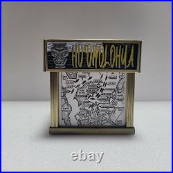 US Navy Hawaiian Chief Hatbox CPO Mess Coin with USS Arizona wood relic