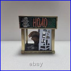 US Navy Hawaiian Chief Hatbox CPO Mess Coin with USS Arizona wood relic