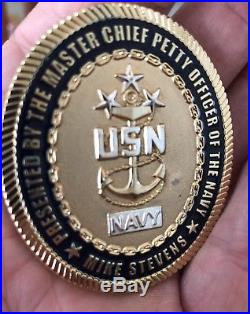 US Navy MCPON #13 Mike Steven Challenge Coin CPO / Navy Chief Navy Pride. USN