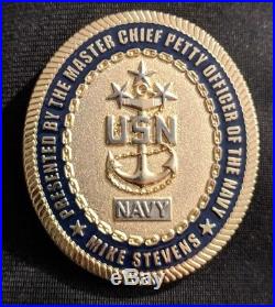 US Navy MCPON #13 Mike Stevens Challenge Coin Master Chief Petty Officer
