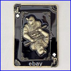 US Navy NBU-7 Sasebo Japan Playing Card Style Challenge Coin J#34
