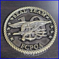 US Navy NON Chief Mess CPO Challenge Coin Seal Team 10 FCPOA