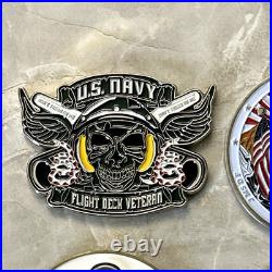 US Navy Original Challenge Coin Collection (4 Coins Total)