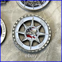 US Navy Original Challenge Coin Collection (4 Coins Total)