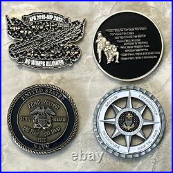 US Navy Original Challenge Coin Collection (4 Coins Total) US Navy Original Challenge Coin Collection (4 Coins Total)