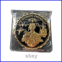 US Navy PACFLT Air Intercept Controller Challenge Coin AIC CG CVN F-14 Hawaii