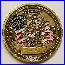 US Navy SEAL Team 10 Coin Antique Brass w Die Cast Enamel 3D / 3D 1.5