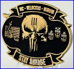 US Navy SEAL Team 3 CPO Chiefs Mess Punisher Bone Frog Challenge Coin