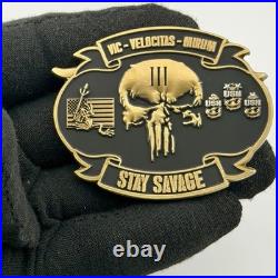 US Navy SEAL Team 3 CPO Chiefs Mess Punisher Bone Frog Challenge Coin