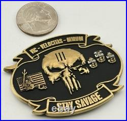 US Navy SEAL Team 3 CPO Chiefs Mess Punisher Bone Frog Challenge Coin