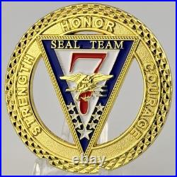 US Navy SEAL Team 7 Challenge Coin ST7 NSW Trident Coronado Cut Out 2.01 Inch