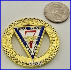 US Navy SEAL Team 7 Challenge Coin ST7 NSW Trident Coronado Cut Out 2.01 Inch
